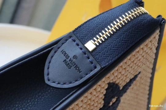 VUITTON LOUIS Monogram Toiletry Raffia Pouch 0120